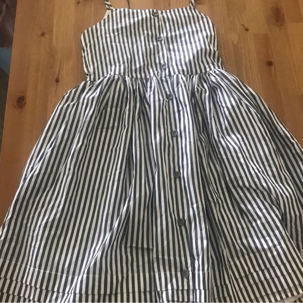 Bijou Sauvage Classic Navy and White Striped Girls' Dress NWT Size 12 - Picture 4 of 4